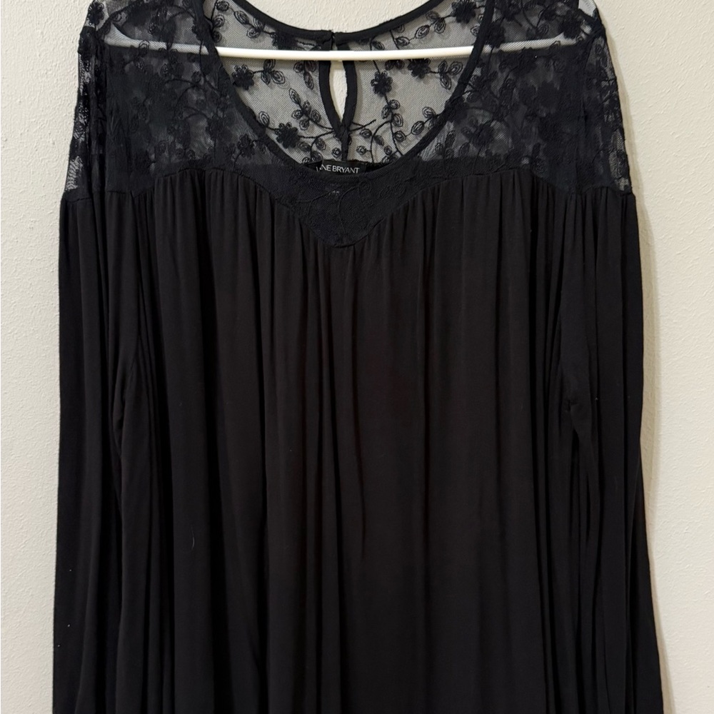 Lane Bryant Black Lace Blouse